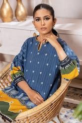 DC-0408 BLUE DIGITAL PRINTED KURTA